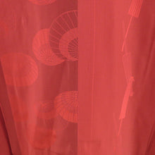 Load image into Gallery viewer, Kimono Court Bankan Umbrella Rain Court Kimono Red Red Pure Silk Outpatient Yama and Kin