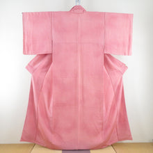 Load image into Gallery viewer, Komon Koume pattern Lined -collar Wide collar pink -colored silk -tailed Casual kimono 157cm