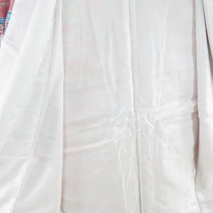 Komon Susuki and Geese Sanbi -made Lined Wide Collar Pink Park Polyester Washing Kimono