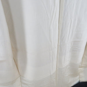 Tsumugi kimono striped Pepper white lined wide collar silk silk casual kimono tailoring 160cm