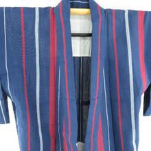 Load image into Gallery viewer, Yukata Shijira Own Women Yukata Blue Striped Pattern Summer These Ladies Tailor Raise 155cm