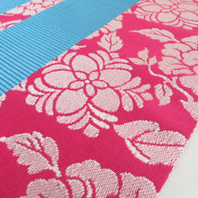 Load image into Gallery viewer, Nagoya Obi Antique Chrysanthemum Woven Purpose Silk All Passions 9 inches Obi Pink -colored Retro Kimono Length 335cm