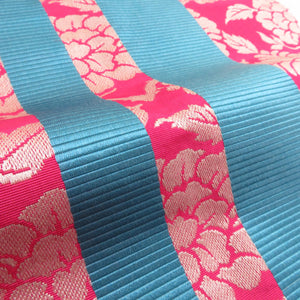 Nagoya Obi Antique Chrysanthemum Woven Purpose Silk All Passions 9 inches Obi Pink -colored Retro Kimono Length 335cm