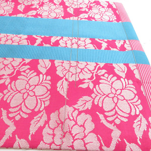 Nagoya Obi Antique Chrysanthemum Woven Purpose Silk All Passions 9 inches Obi Pink -colored Retro Kimono Length 335cm