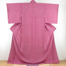 Load image into Gallery viewer, Edo Komon Shark Purple Lined Lined Lined Collar Crest Pure silk casual Kimono Star Star 167cm