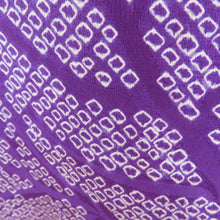 Load image into Gallery viewer, Komon Antique Total aperture Kiribun Purple Lined Lined Collar Silk Retro Old Kimono Star 159cm