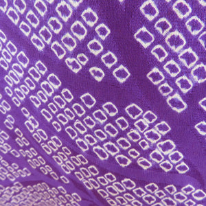 Komon Antique Total aperture Kiribun Purple Lined Lined Collar Silk Retro Old Kimono Star 159cm