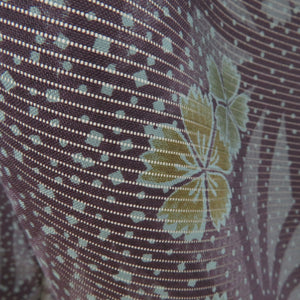 Summer kimono Konemini's leaves of bonito cracks brown collar galo polyester Washable kimono summer purple tailoring height 156cm