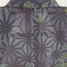 Load image into Gallery viewer, Summer kimono Konemini&#39;s leaves of bonito cracks brown collar galo polyester Washable kimono summer purple tailoring height 156cm