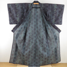 Load image into Gallery viewer, Summer kimono Konemini&#39;s leaves of bonito cracks brown collar galo polyester Washable kimono summer purple tailoring height 156cm