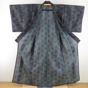 Summer kimono Konemini's leaves of bonito cracks brown collar galo polyester Washable kimono summer purple tailoring height 156cm