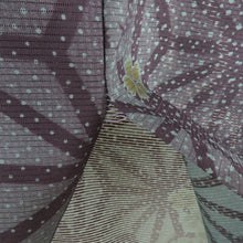 Load image into Gallery viewer, Summer kimono Konemini&#39;s leaves of bonito cracks brown collar galo polyester Washable kimono summer purple tailoring height 156cm