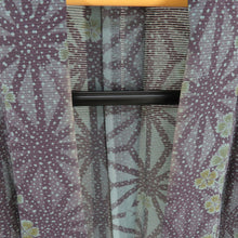 Load image into Gallery viewer, Summer kimono Konemini&#39;s leaves of bonito cracks brown collar galo polyester Washable kimono summer purple tailoring height 156cm