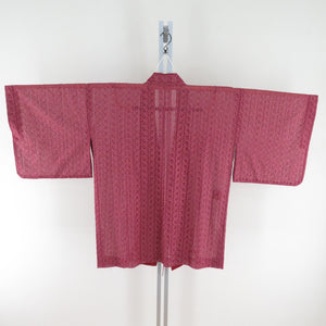 Kimono coat lace weaving Hanamaru Pattern for summer purple polyester 100 % road in the middle kimono 80cm