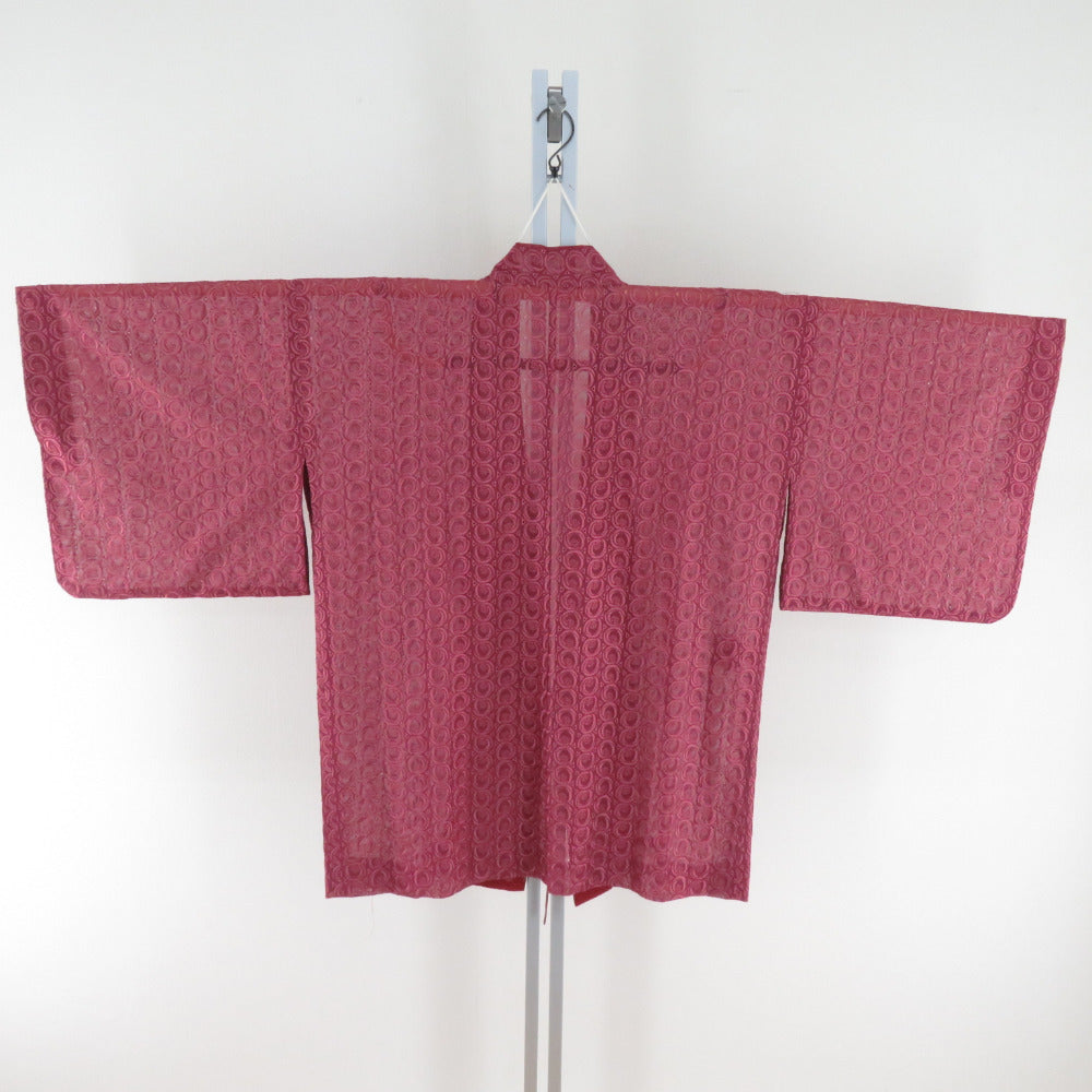 Kimono coat lace weaving Hanamaru Pattern for summer purple polyester 100 % road in the middle kimono 80cm