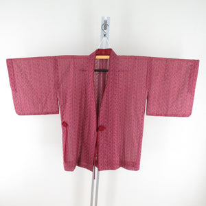 Kimono coat lace weaving Hanamaru Pattern for summer purple polyester 100 % road in the middle kimono 80cm