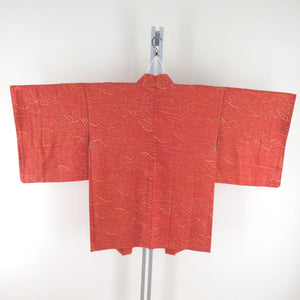 Haori silk abstract one wheel single wheel car orange kimono coat kimono dent 81cm