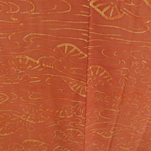 Load image into Gallery viewer, Haori silk abstract one wheel single wheel car orange kimono coat kimono dent 81cm