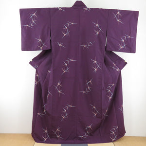 Komon Komon Karuna Flower Public Colonal Collar Purple Collar Polyester Washing Kimono Tailor