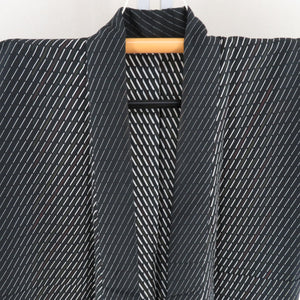 Komon Uniform Striped Bulk Put Bee Collar Black Collar Black Polyester Washing Kimono Tailor 160cm