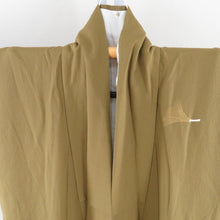 Load image into Gallery viewer, Visit Ginkgo Word Ginkgo Purpose Green Brown Lined Lined Collar Silk No Silk Crest Tailored Kimono 158cm