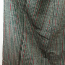 Load image into Gallery viewer, Tsumugi Kimono striped Popular Green Lined Collar Silk Silk Casual Casual Kimono Tailor