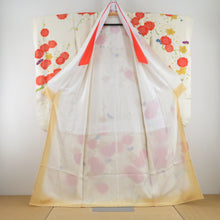 Load image into Gallery viewer, Kimono Nagamurai Set Umebun embroidery beige Pure silk pure lined wide -collar coming -of -age ceremony graduation ceremony formal height 164cm