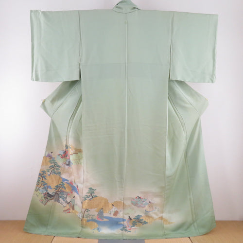 Color Tomesode Koori Kaori Heian period Pure Pure silk Lined Lined Collar single crest Formal tailoring kimono 164cm