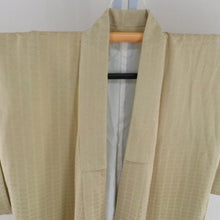 Load image into Gallery viewer, Komon Komon Hanabishi and Matsuno Crest Lined Bee Collar Yellow Green Pure silk