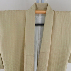 Komon Komon Hanabishi and Matsuno Crest Lined Bee Collar Yellow Green Pure silk