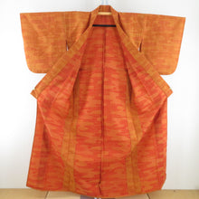 Load image into Gallery viewer, Wool kimono single garment striped striped pattern 織 織 柄 柄 柄 柄 単 単 単 単 単 単 単 身 身 身 身 身 身 身 身 身