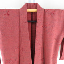 Load image into Gallery viewer, Wool kimono single -leaf text -like weaving pattern red bee collar Casual kimono everyday kimono