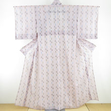 Load image into Gallery viewer, Wool kimono Summer wool single garment In the arrow wings, light purple weaving Pattern Wide collar casual Kimono tailoring height 155cm