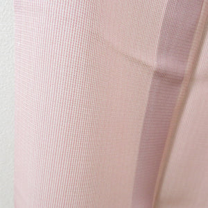 Summer kimono Edo Komon muscle striped single garlic Wide collar pure silk silk without light pink crests summer tailored