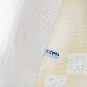 Summer kimono Komon Konjin Gauge In summer, colored paper pattern pure silk cream color wide collar tailoring lighter