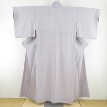 Load image into Gallery viewer, Komonbound striped striped Purpose Lined Wide collar purple silk -tailed Casual kimono 152cm