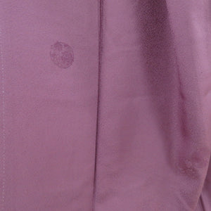 Color plain peony circle lined collar purple silk one crest one crest 5rd paulownia tailoring kimono 153cm