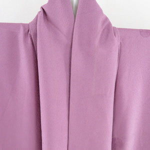 Color plain peony circle lined collar purple silk one crest one crest 5rd paulownia tailoring kimono 153cm