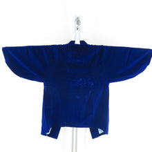 Load image into Gallery viewer, Kimono Coat velvet coat blue -purple plain plain rayon 77cm