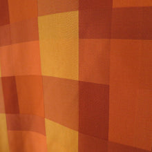 Load image into Gallery viewer, Kimono Court Ichimatsu Bun -like Rain Court Kimono Road Orange Silk Woven