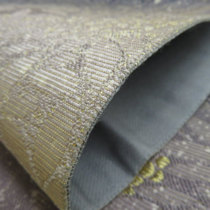 Velvar Velago Woven Woven Brewery Blue Purple Gold thread Six -handed pattern Pure silk formal tailoring kimono length 432cm