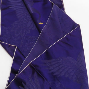 Request Antique 25m Rayon Purple Crane Public Kin Kimono Kimono Fabric Japanese Pattern Showa Retro