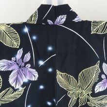 Load image into Gallery viewer, Yukata Women&#39;s iris pattern dark blue cotton summer summer tailoring rising height 159cm