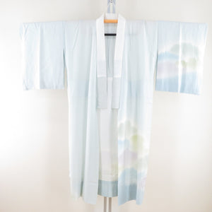 Herring shade light blue pure silk pure silk collar sleeve warrior elephant long undergarment 126cm