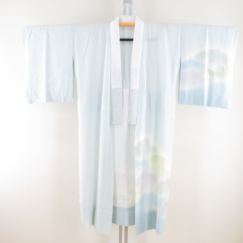 Herring shade light blue pure silk pure silk collar sleeve warrior elephant long undergarment 126cm