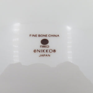 NIKKO ニッコー 食器 FINE BONE CHINA プチケーキ皿 4枚セット 花柄 絵柄違い 日本製 長期保管品 外箱イタミ有