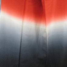 Load image into Gallery viewer, Kimono Nagamurai Set Gin -ki Kaganokanoshai red -black asheshi red -black aspect of silk lined -collar graduation ceremony formal width loose size 165cm