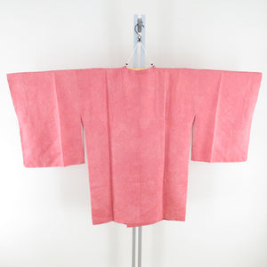 Road pure silk cracked ground crest pink kimono coat kimono kimono kimono casual casual height 83cm