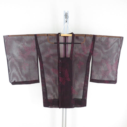 Road Ra Rado Summer Butterfly Purpose Purple Black Pure Silk Kimono Court Single Joi Wagin Port Yojoke Standard 86cm