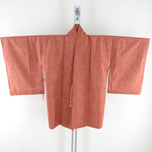 Load image into Gallery viewer, Kimono Court Road Chukari Tsumugi Island Pure Silk Red Brown Kimono Court Casual Status 86cm